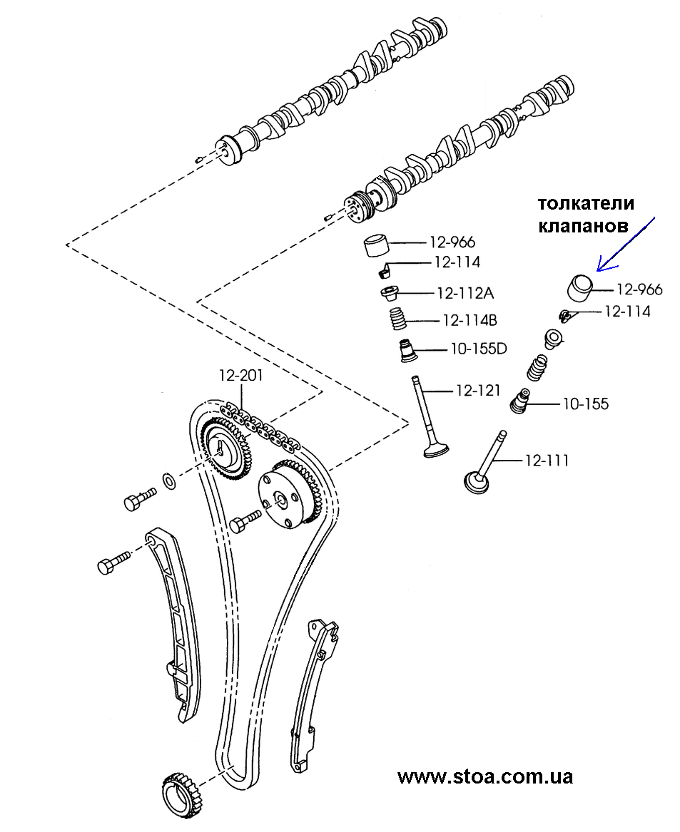 Толкатели регулировки клапанов Мазда 2